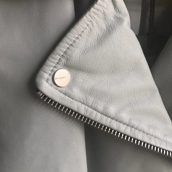 All Saints Balfern Biker Leather Jacket (Size 6) NWT - Picture 13 of 16